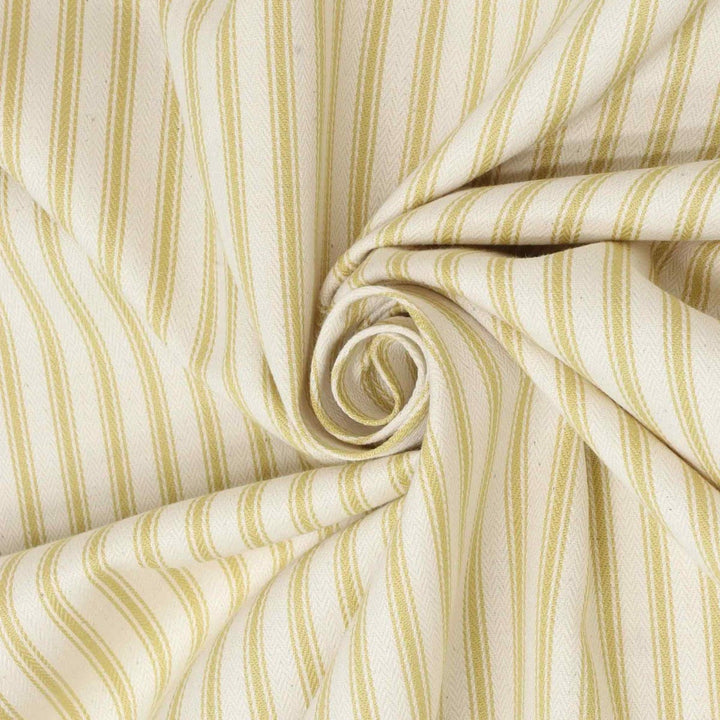 Kent Ticking Stripe Ochre Fabric