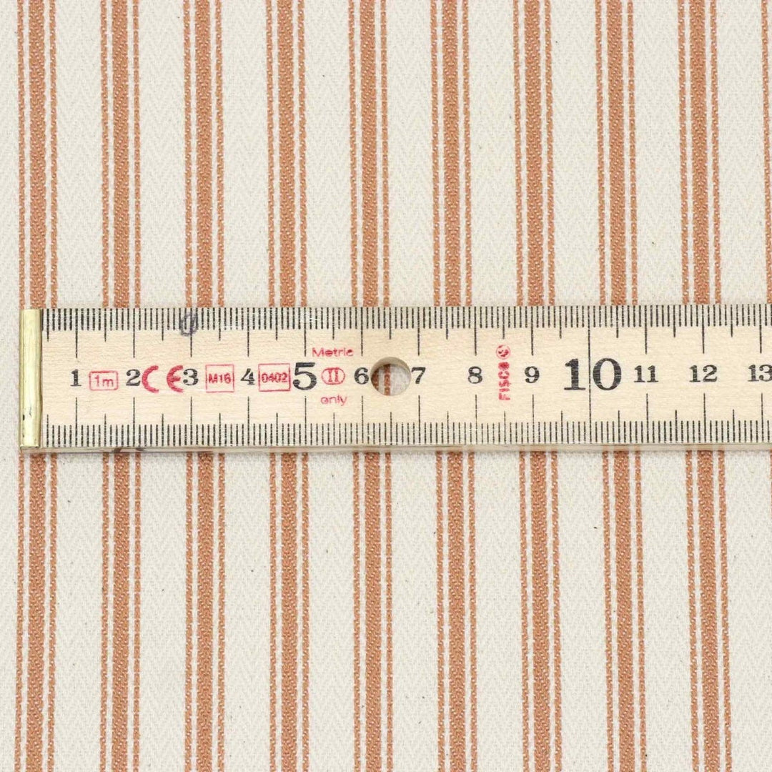 Kent Ticking Stripe Caramel Fabric