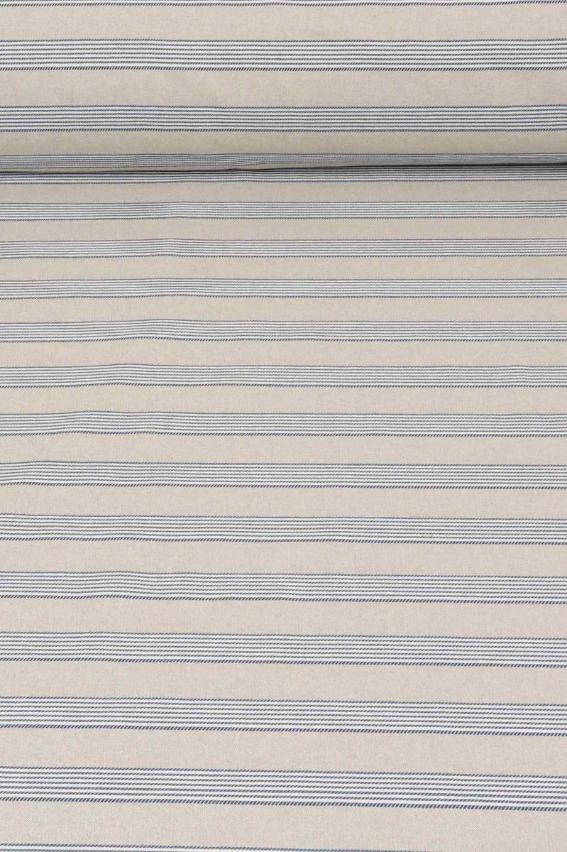 Dartmouth Stripe Blue Double Width Fabric