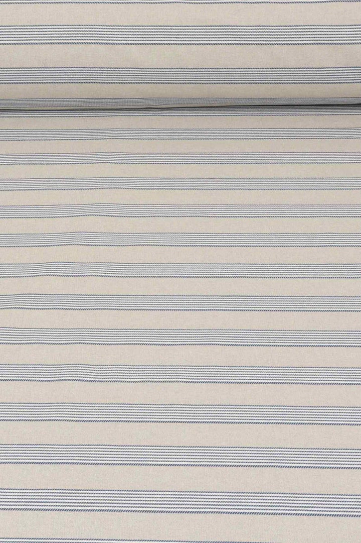 Dartmouth Stripe Blue Double Width Fabric