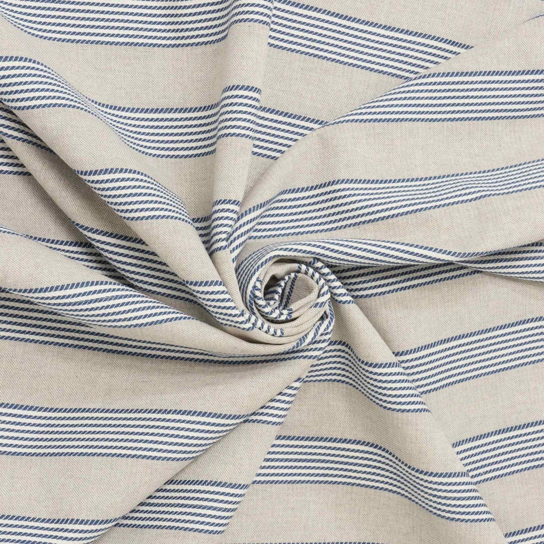 Dartmouth Stripe Blue Double Width Fabric