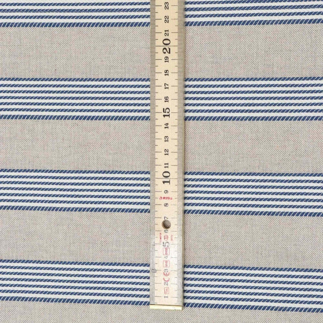 Dartmouth Stripe Blue Double Width Fabric