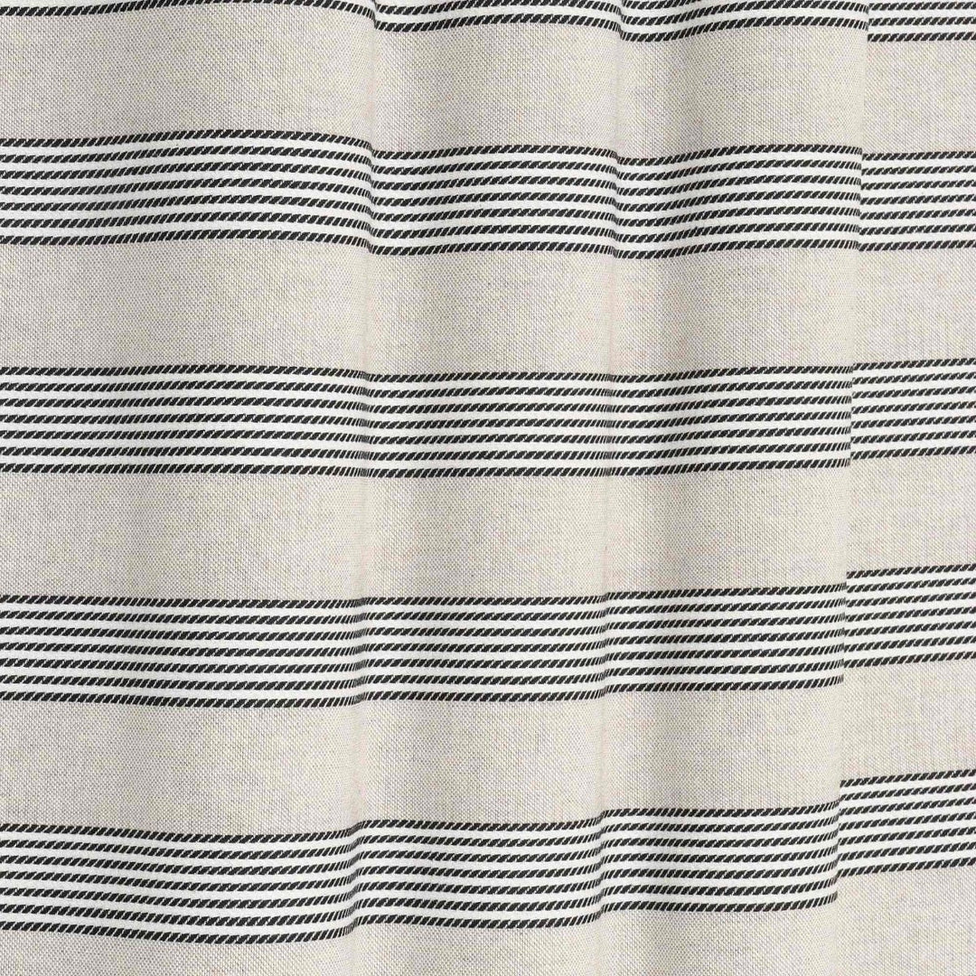 Dartmouth Stripe Black Double Width Fabric