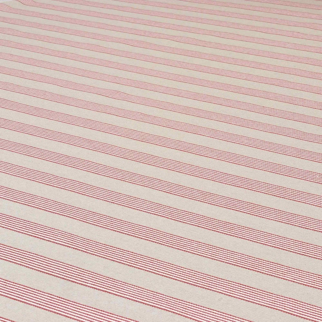 Dartmouth Stripe Red Double Width Fabric