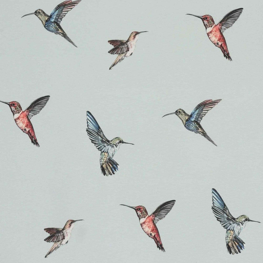 Hummingbirds Duck Egg Fabric