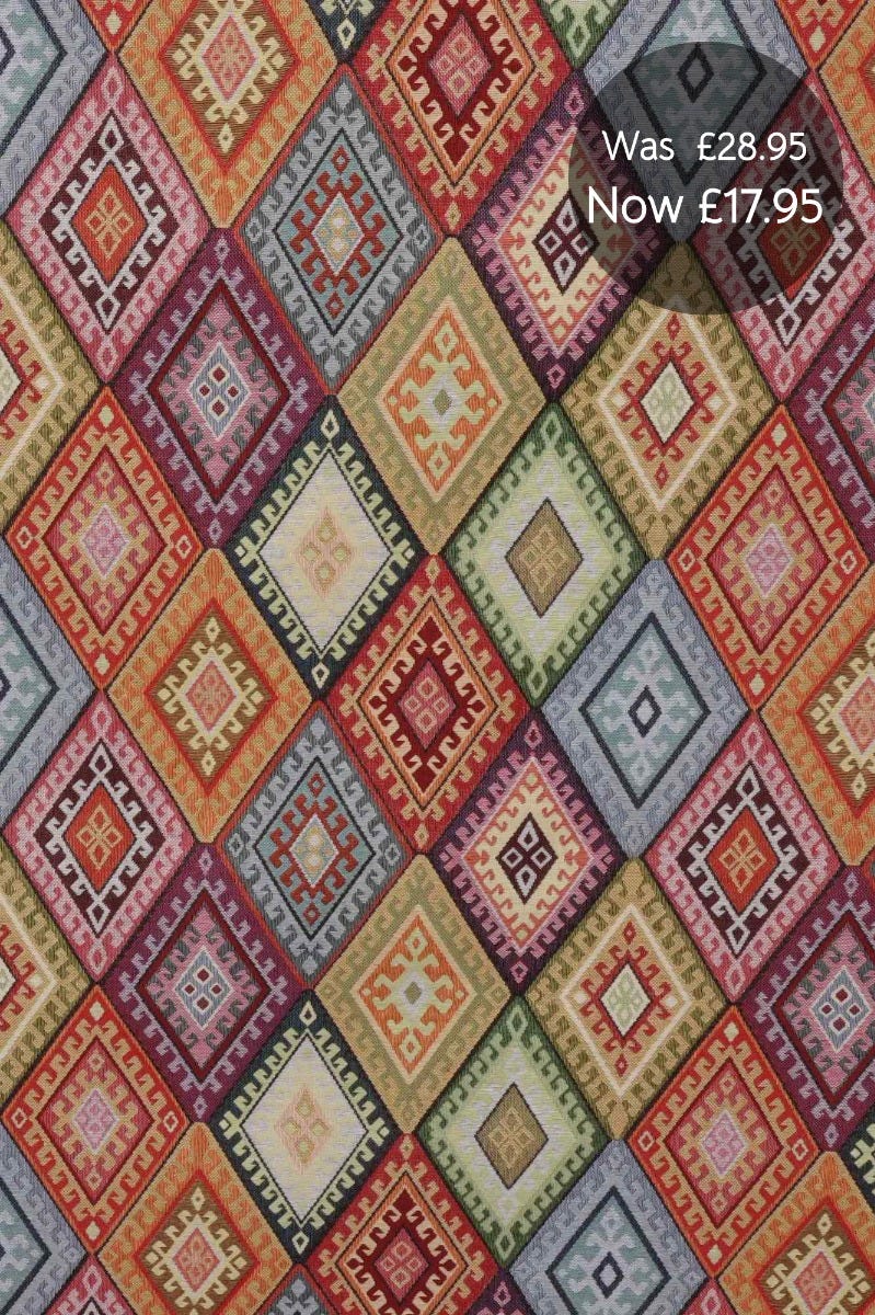 Persian Empire Multi Kilim Tapestry Fabric
