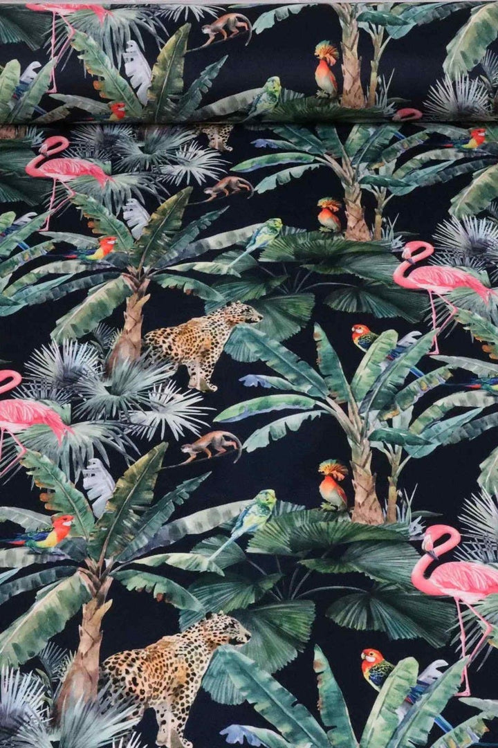 Wild Tropics Velvet Fabric