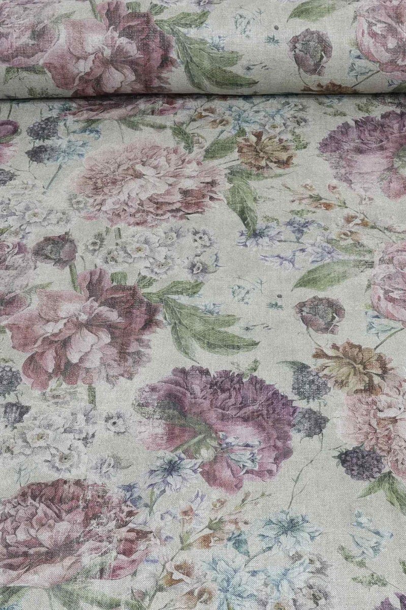 Antique Peonies Fabric