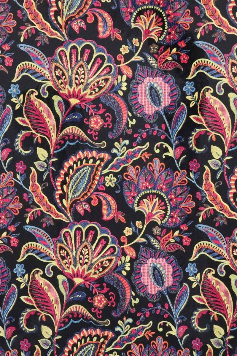 Jamboree Multi Velvet Fabric