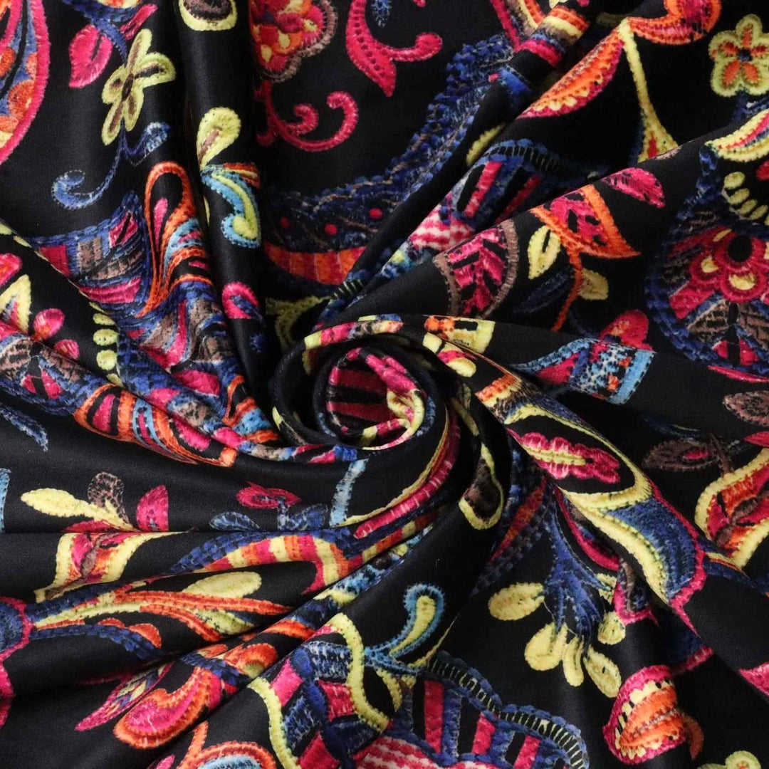 Jamboree Multi Velvet Fabric