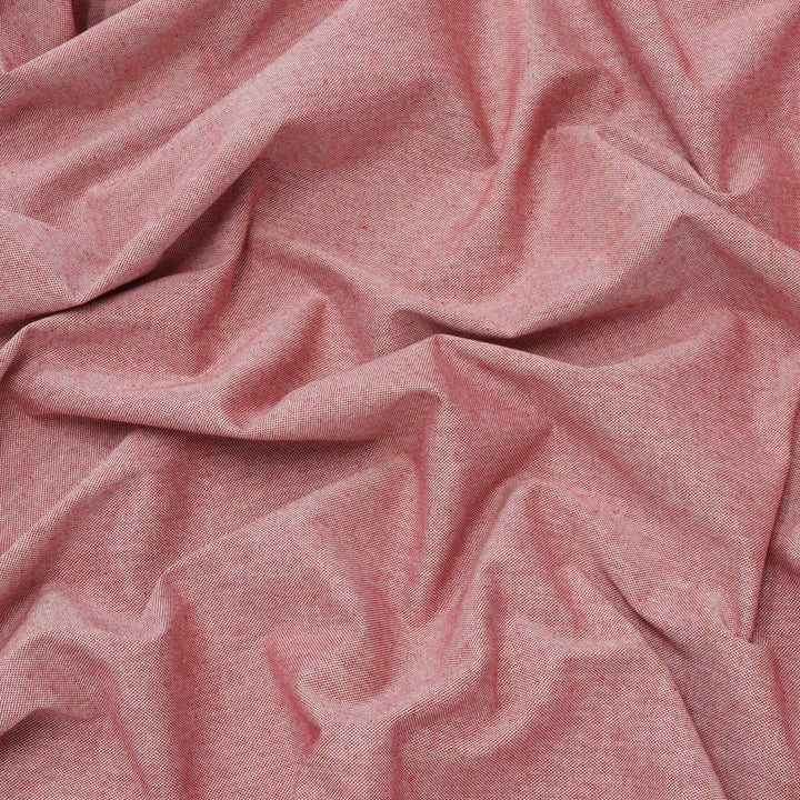 Oatmeal Linen Red Double Width Fabric