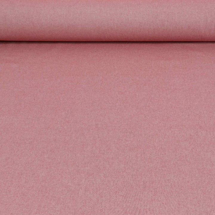 Oatmeal Linen Red Double Width Fabric