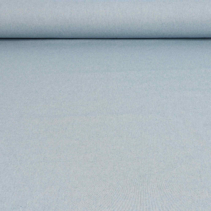 Oatmeal Linen Blue Double Width Fabric