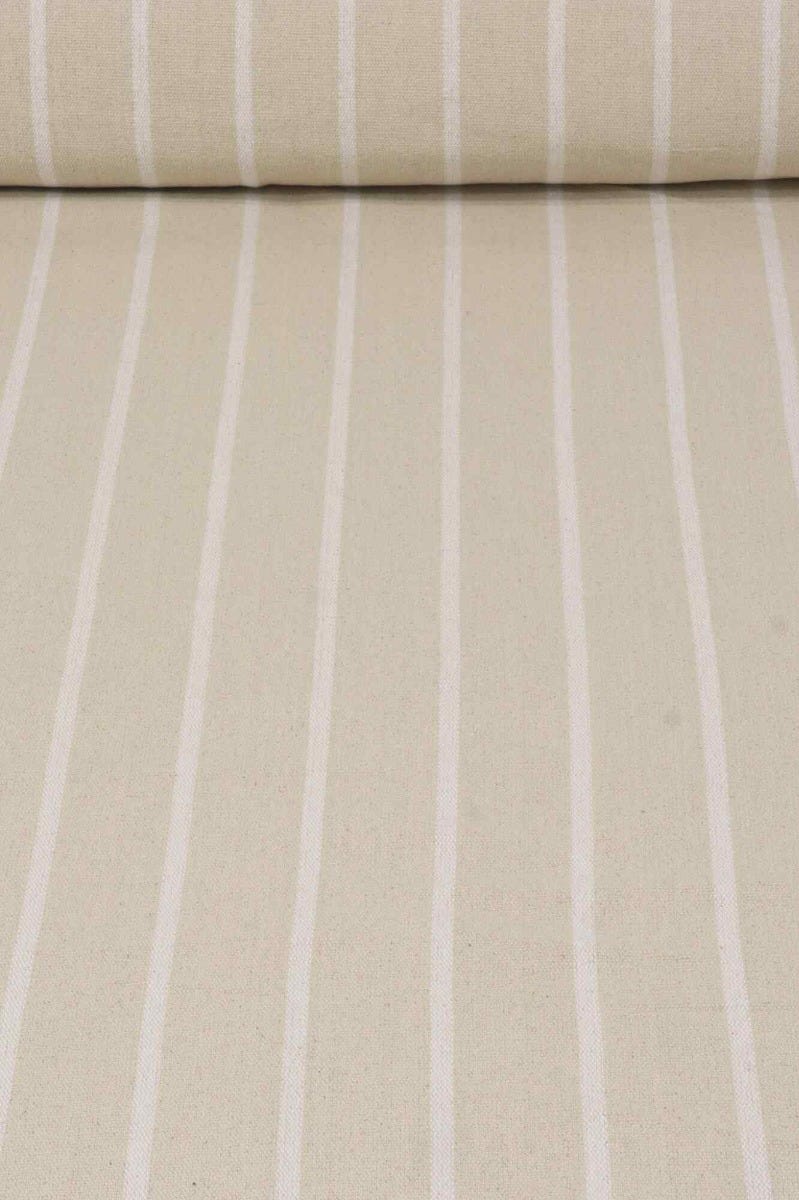 Austin Deck Stripe White Fabric