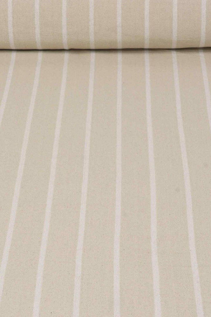 Austin Deck Stripe White Fabric