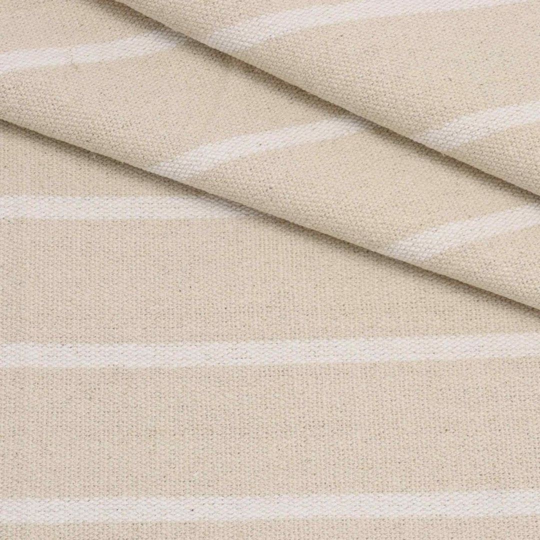 Austin Deck Stripe White Fabric