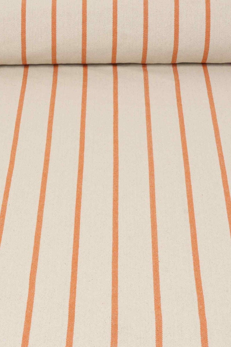 Austin Deck Stripe Orange Fabric