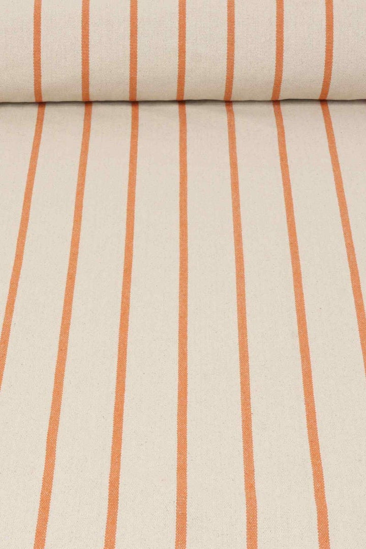 Austin Deck Stripe Orange Fabric