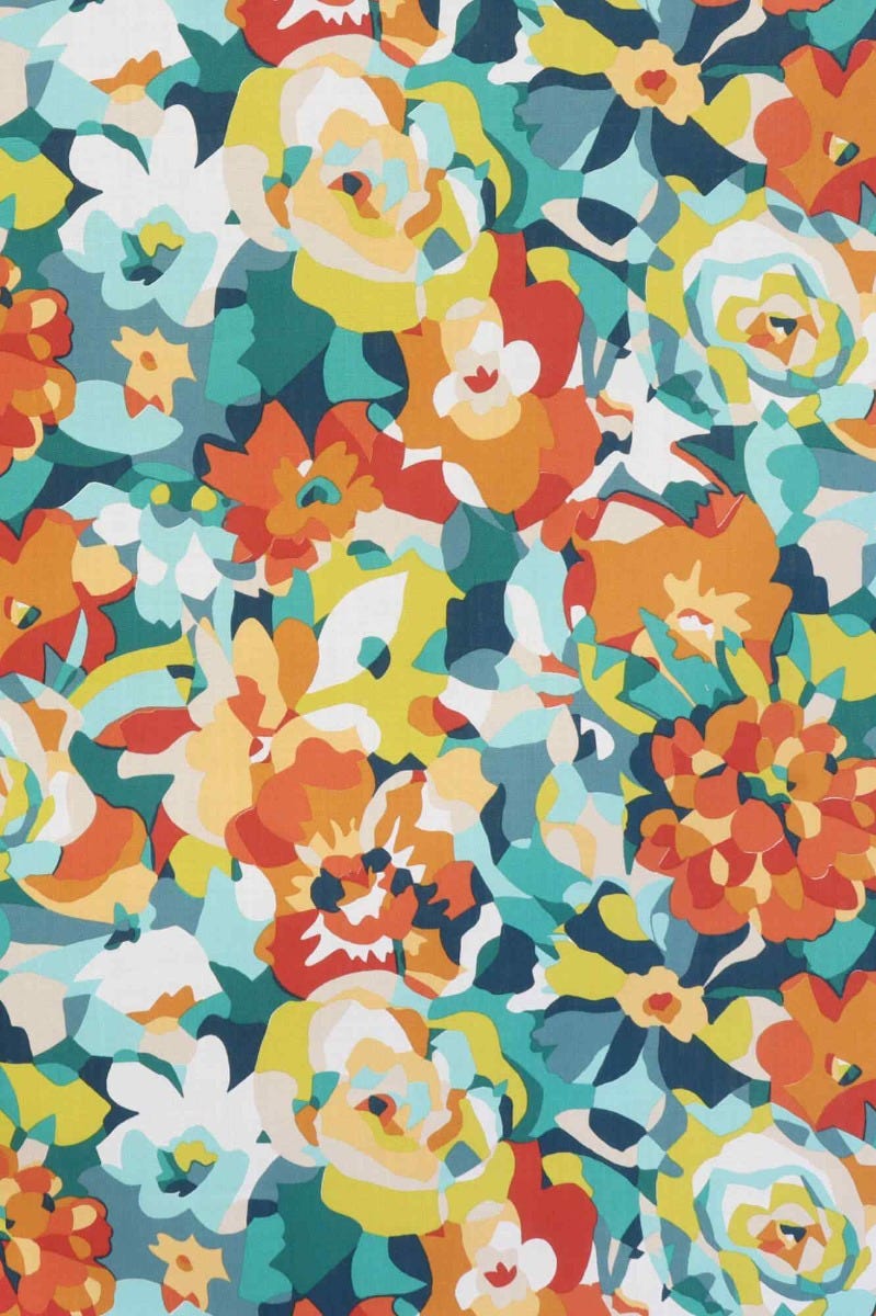 Joni Floral Terracotta Fabric