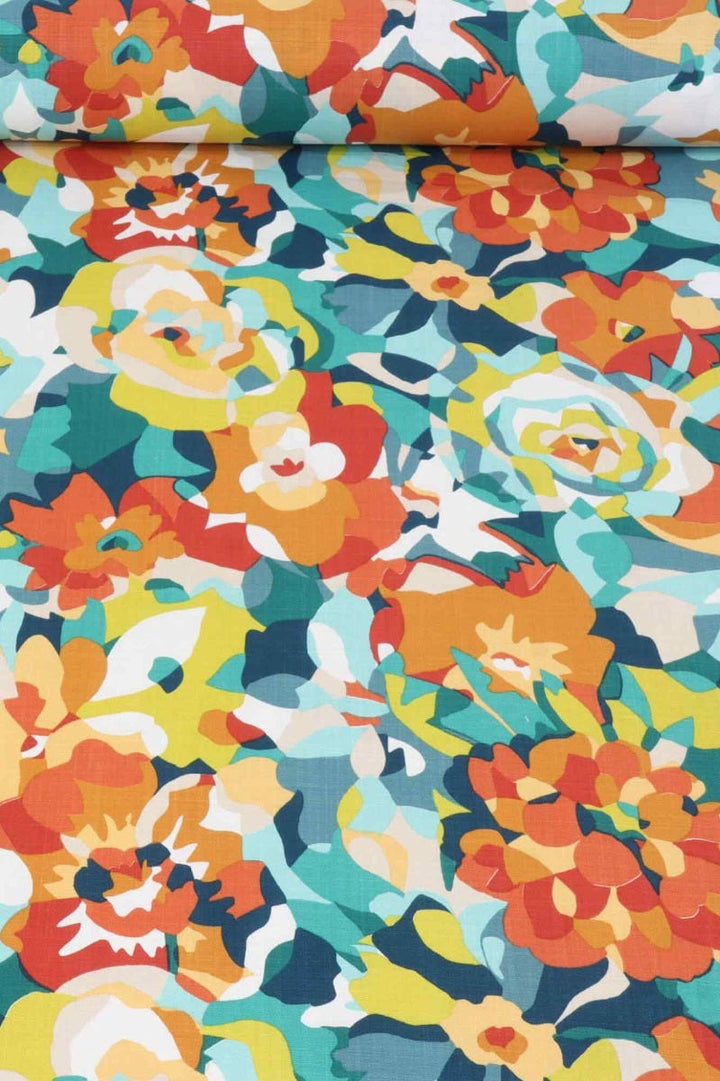 Joni Floral Terracotta Fabric