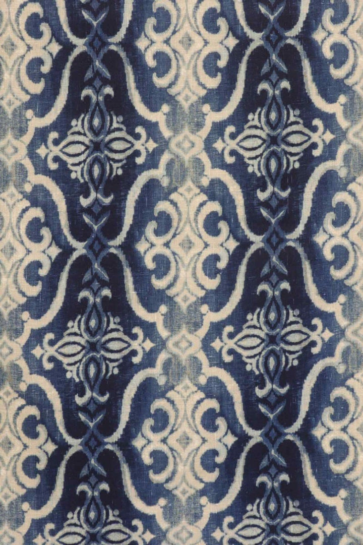 Giacomo Ikat Linen Blue Fabric