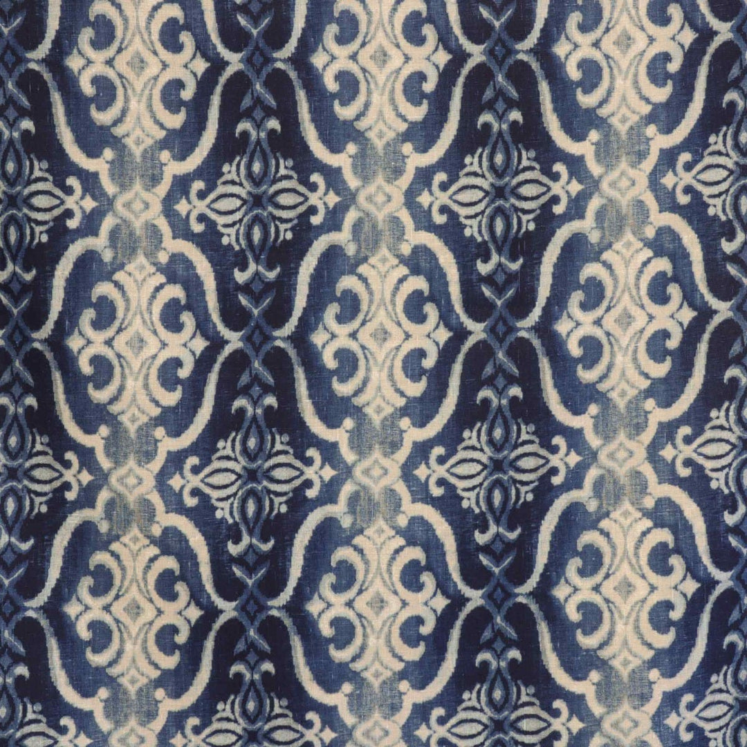 Giacomo Ikat Linen Blue Fabric