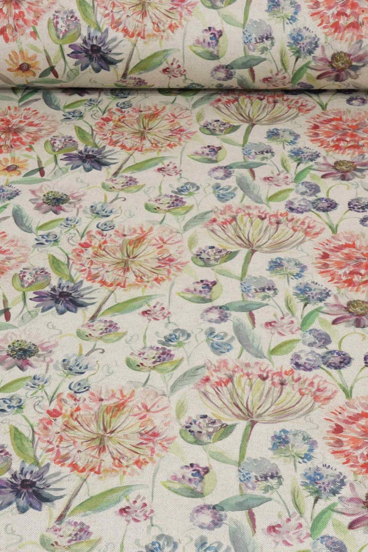 Voyage Pom Pom Floral Summer Fabric