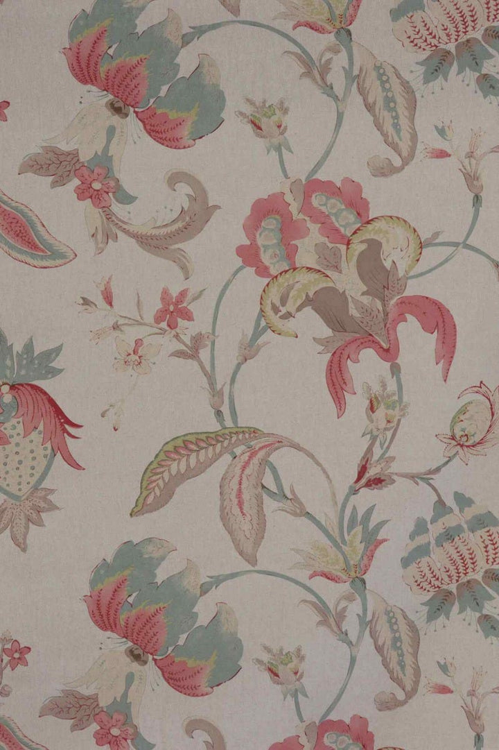 Jacobean Floral Rose Fabric