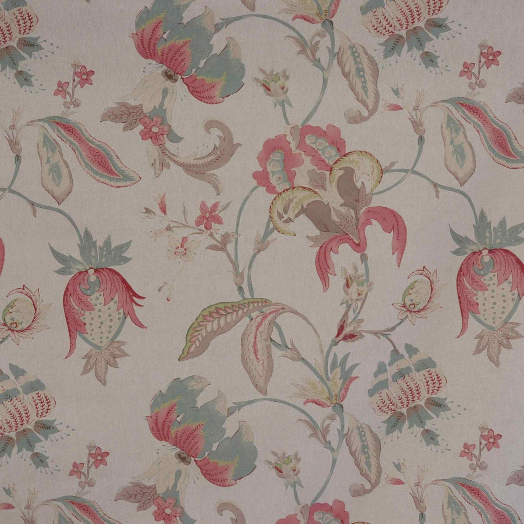 Jacobean Floral Rose Fabric