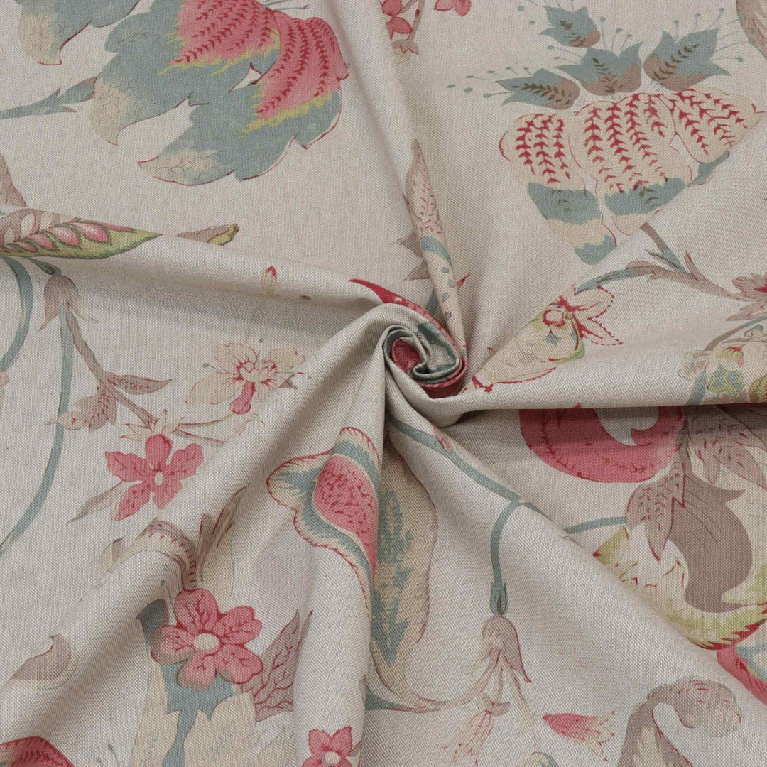 Jacobean Floral Rose Fabric