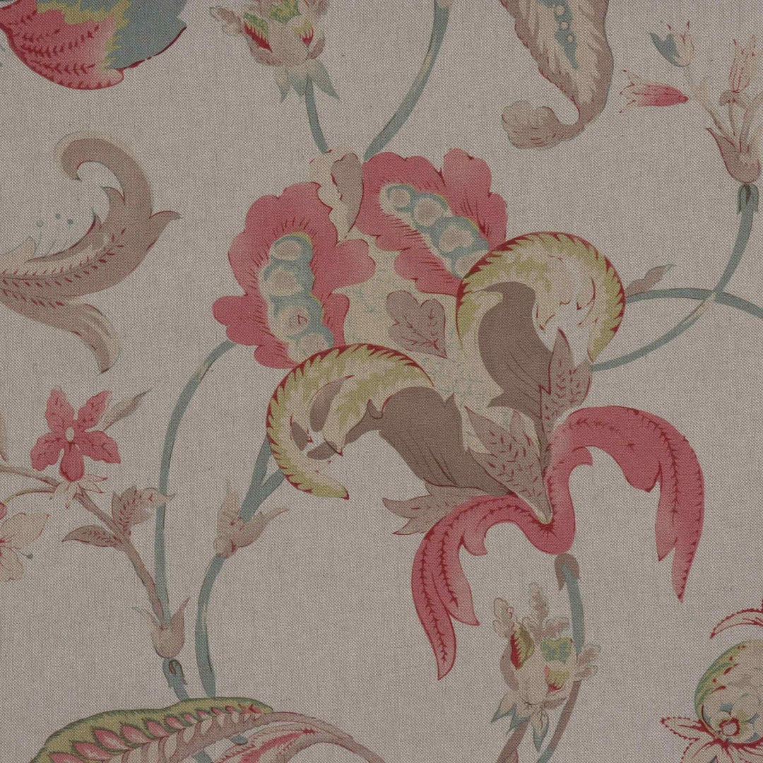 Jacobean Floral Rose Fabric