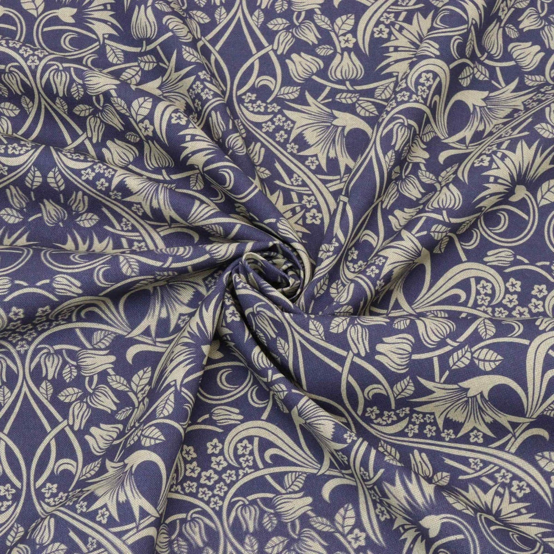 Morris Garden Navy 140cm Fabric