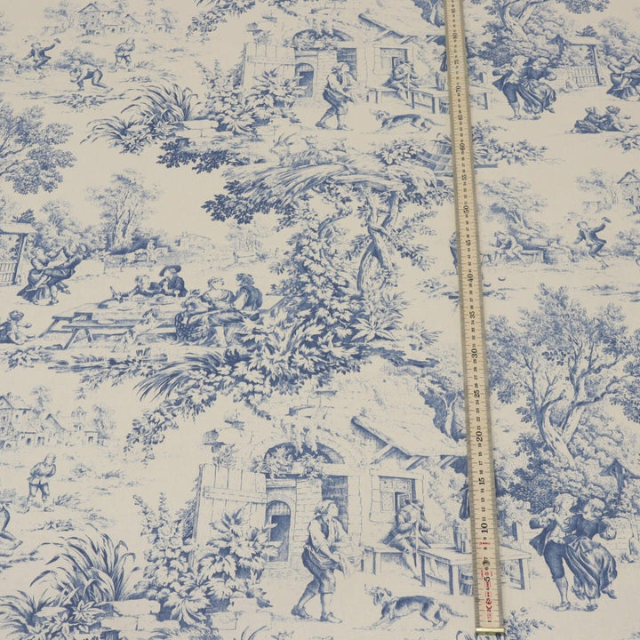 Festin Toile Blue Fabric