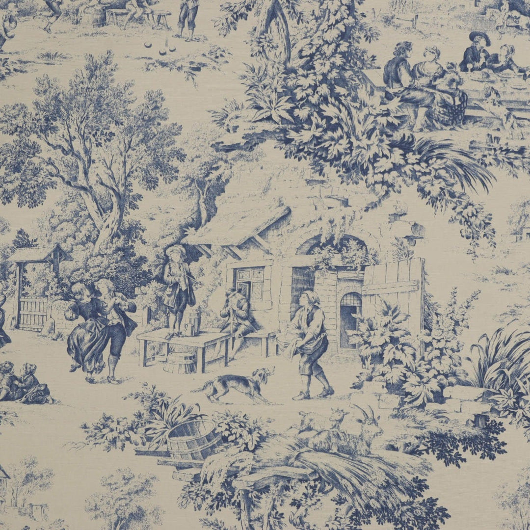 Festin Toile Blue Fabric