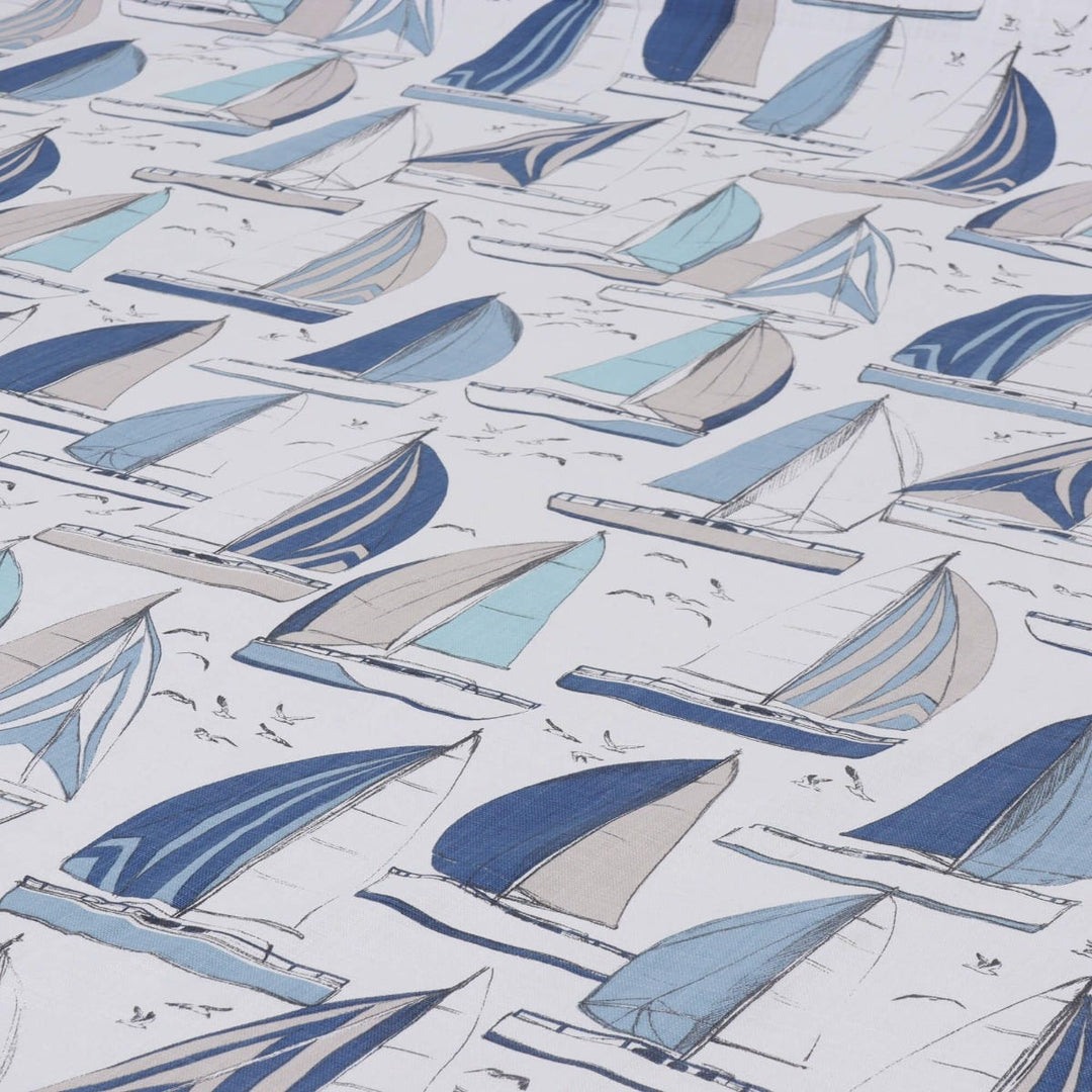 Sailboats Blue Fabric