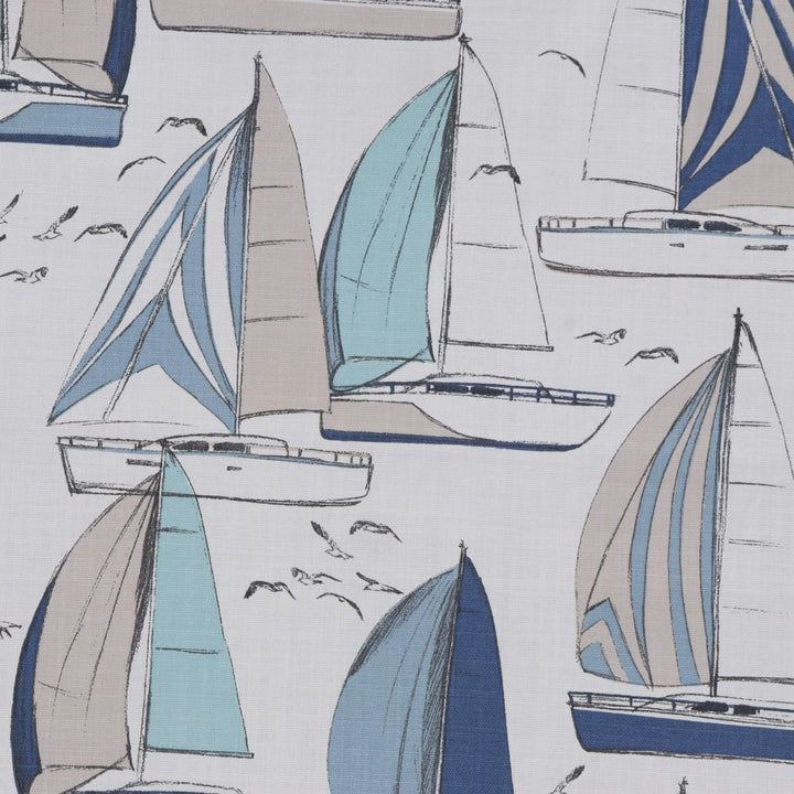 Sailboats Blue Fabric