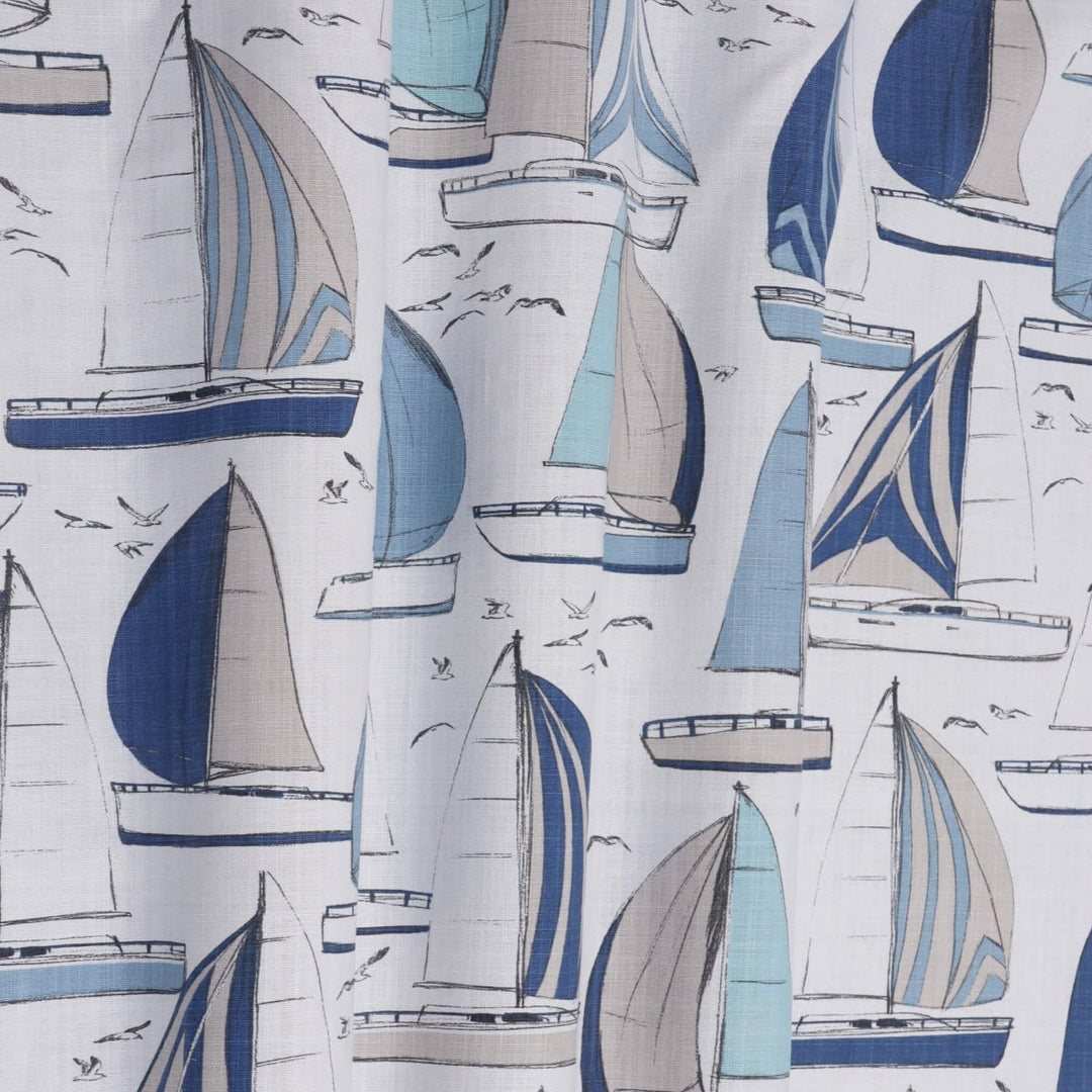 Sailboats Blue Fabric