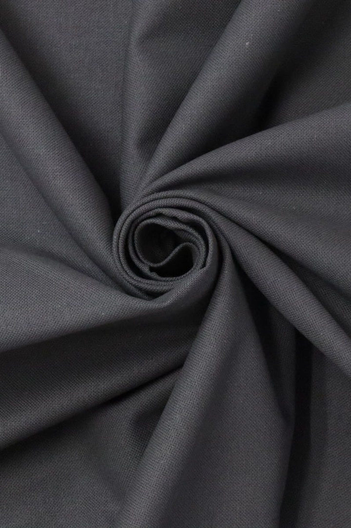 Double Width 100% Cotton Charcoal Fabric