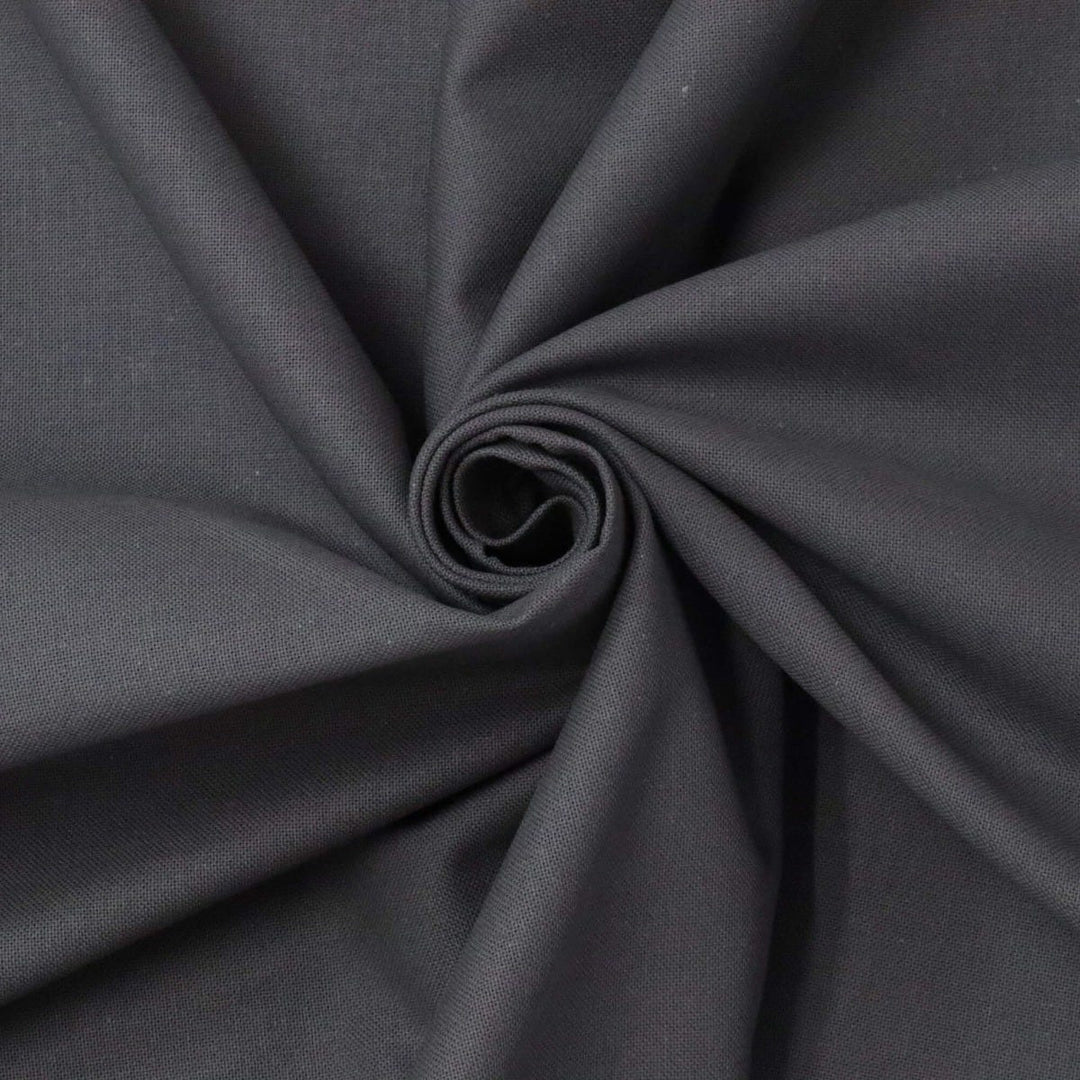 Double Width 100% Cotton Charcoal Fabric