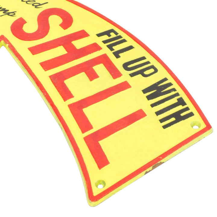 Fill Up With Shell Cast Iron Wall Sign