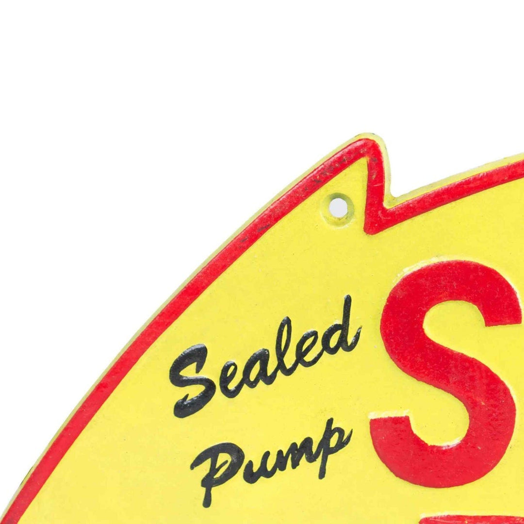 Fill Up With Shell Cast Iron Wall Sign