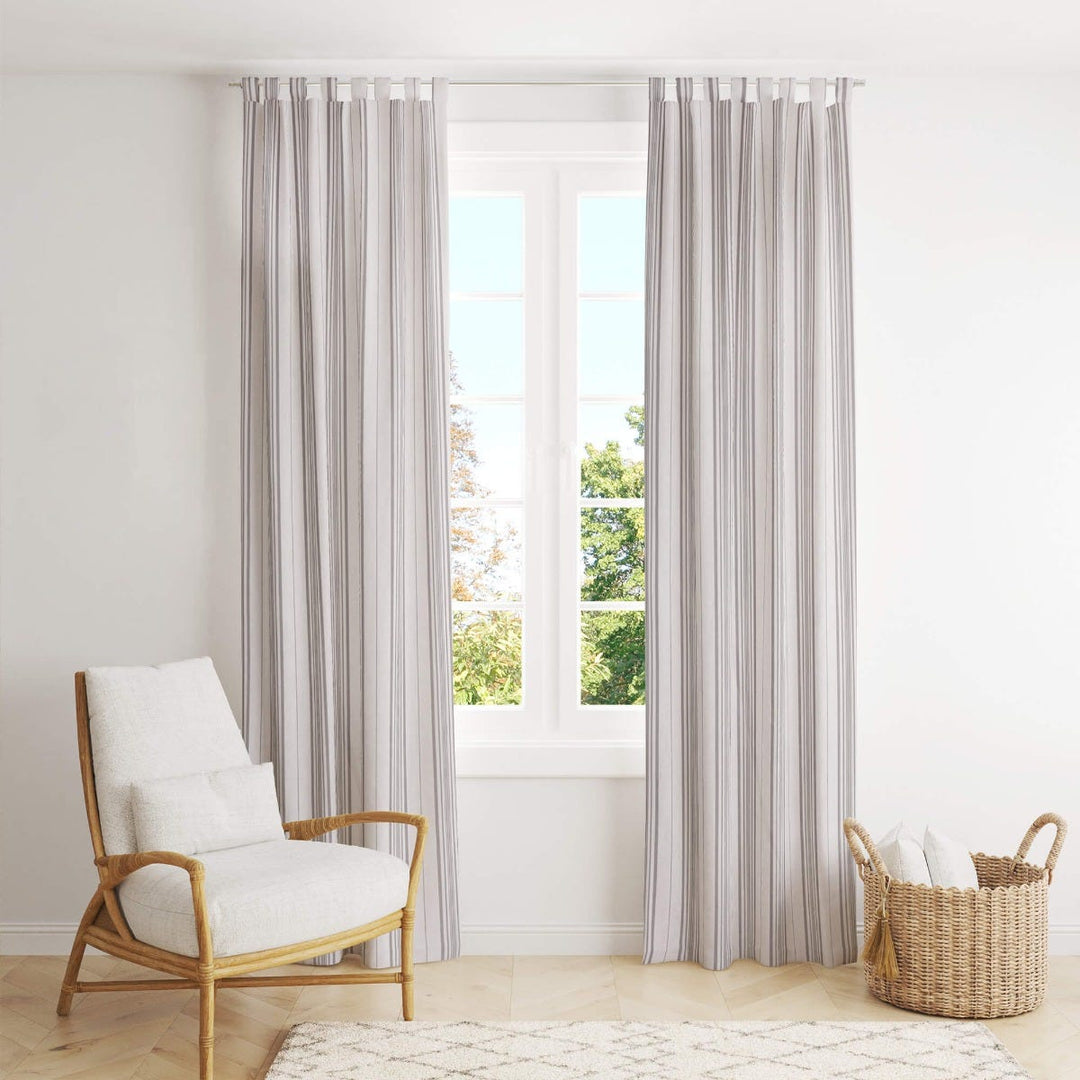 Fleetwood Stripe Linen Taupe Fabric