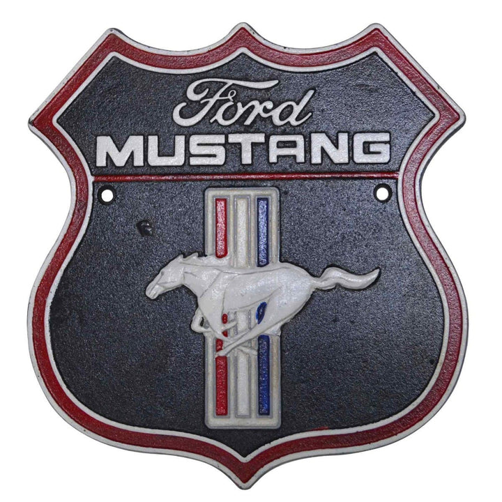 Ford Mustang Cast Iron Wall Sign