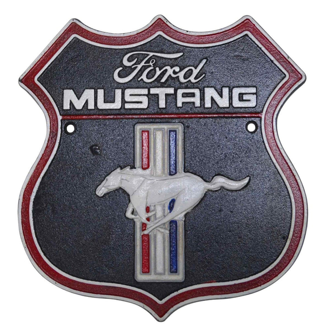 Ford Mustang Cast Iron Wall Sign