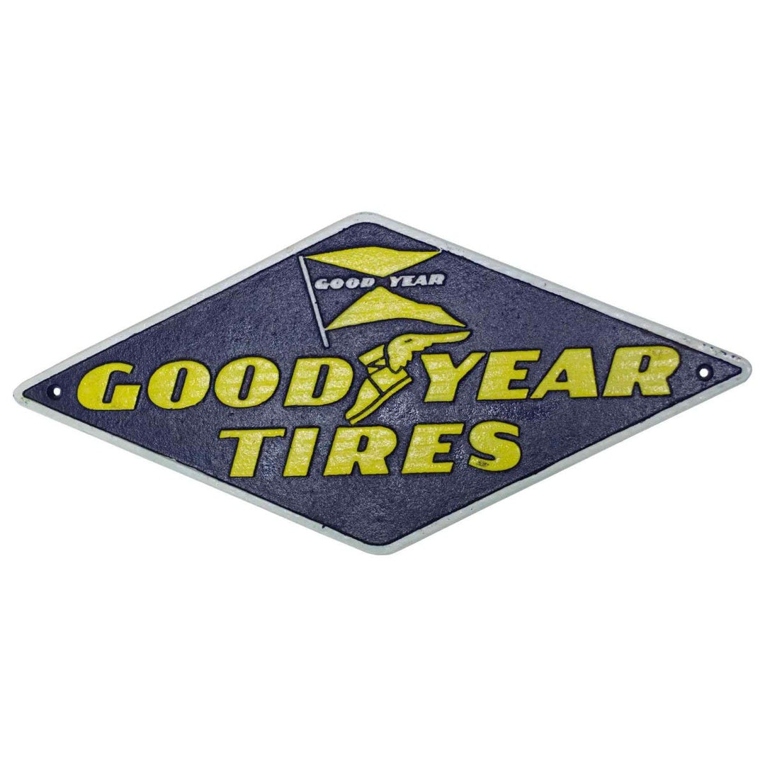 Goodyear Tires Vintage Cast Iron Wall Sign