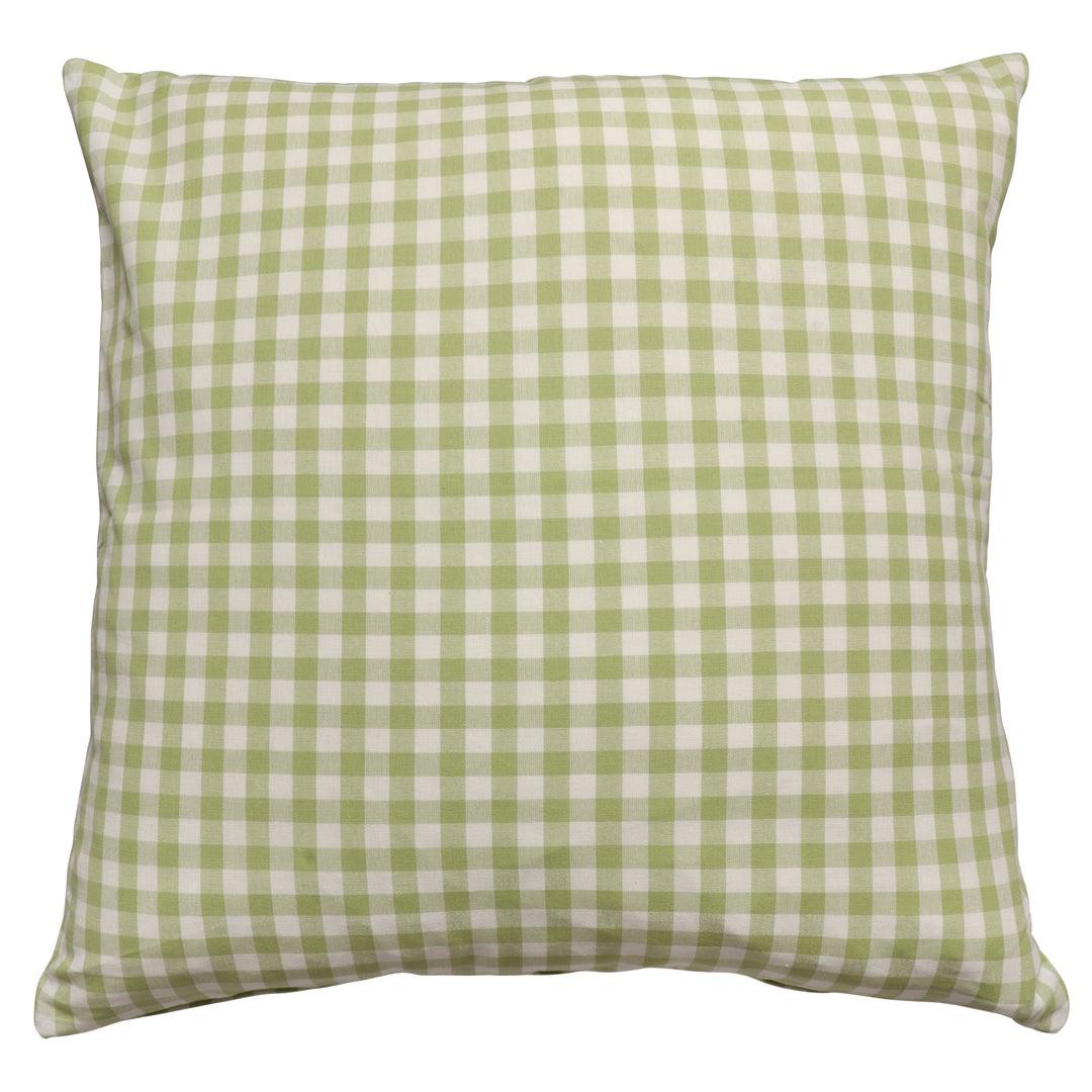 Gingham Check Green Cushion Cover