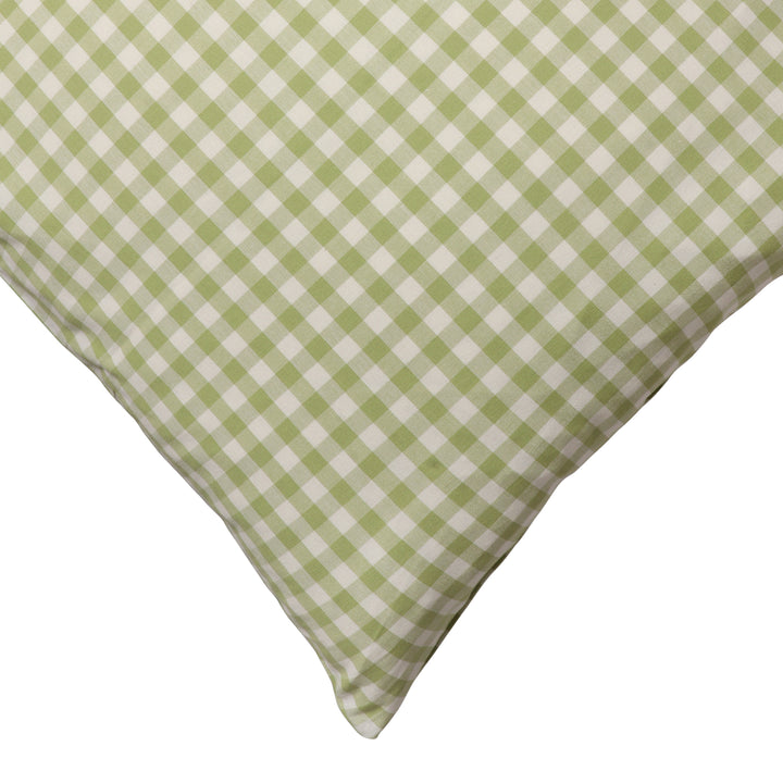 Gingham Check Green Cushion Cover