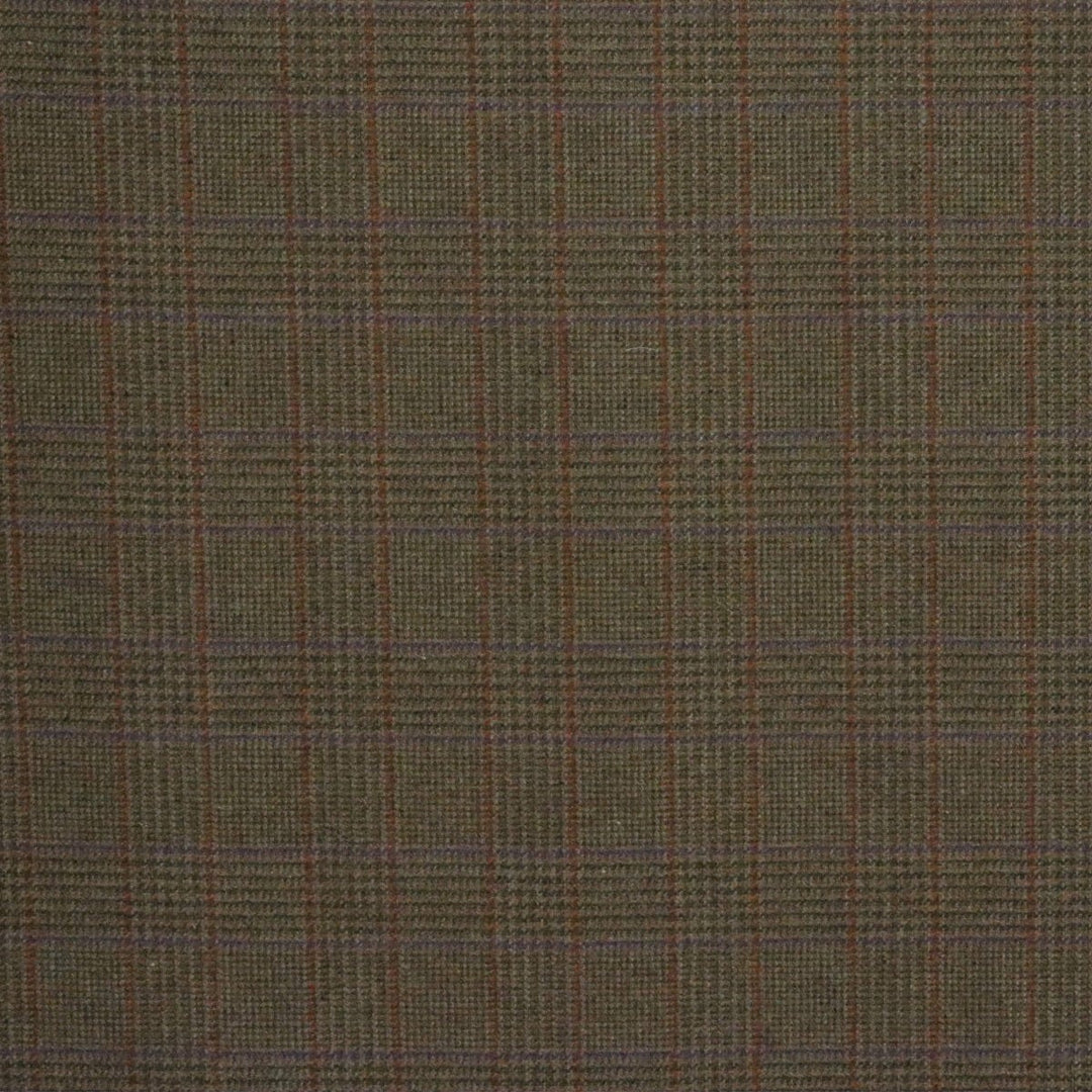 Abraham Moon Green & Orange Check Fabric