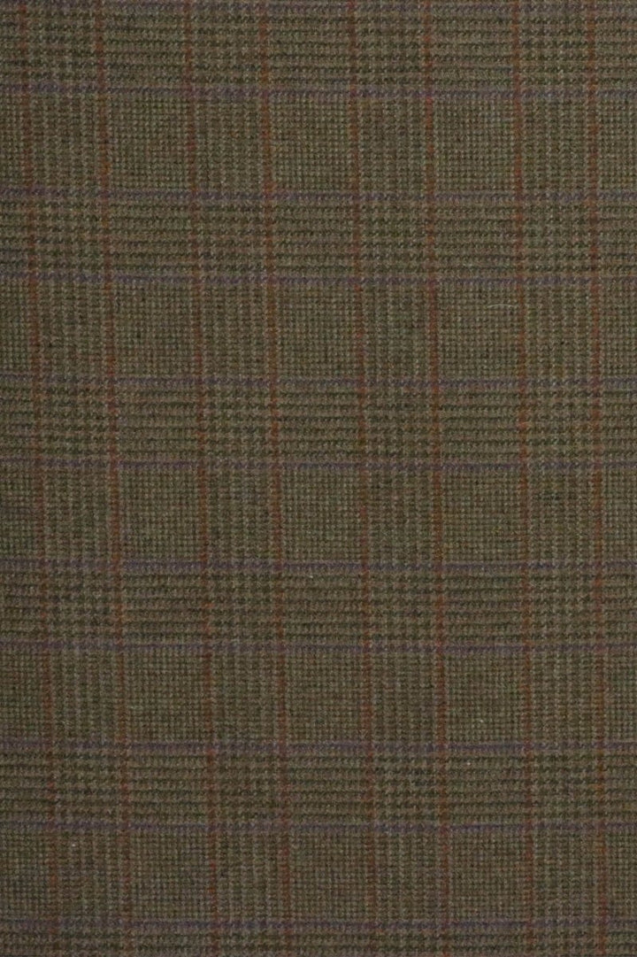 Abraham Moon Green & Orange Check Fabric