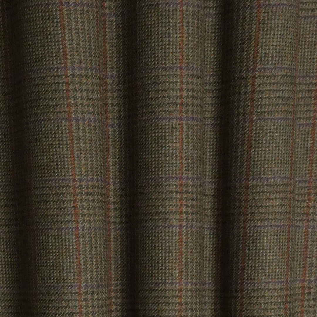 Abraham Moon Green & Orange Check Fabric